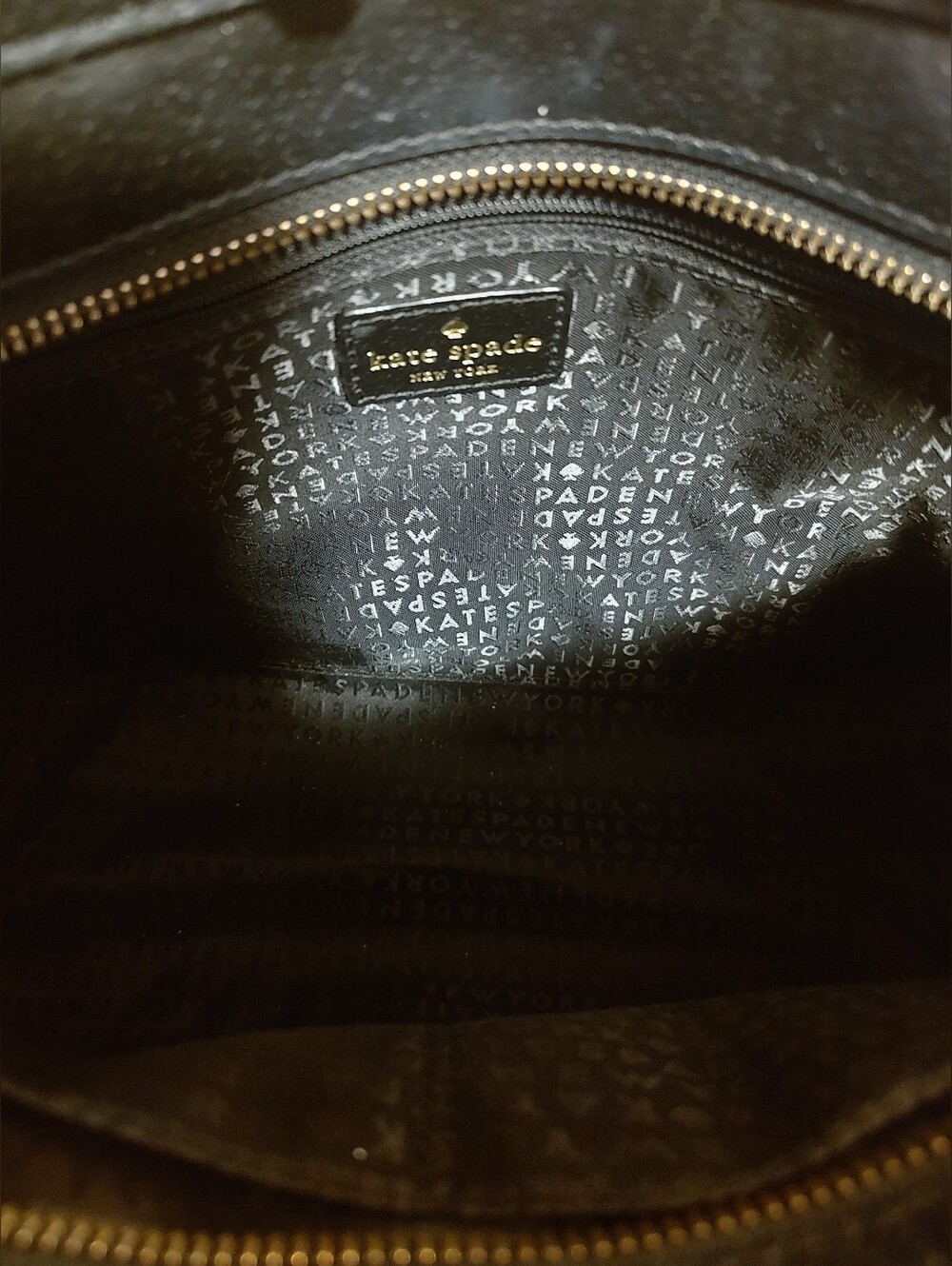 kate spade Floral Black Tote with Blue and White Accents - Picture 5 of 7